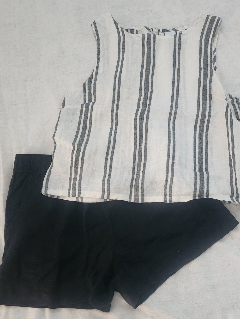 EUC 2 Pc Linen Short Set, C&C CALIFORNIA, size Large